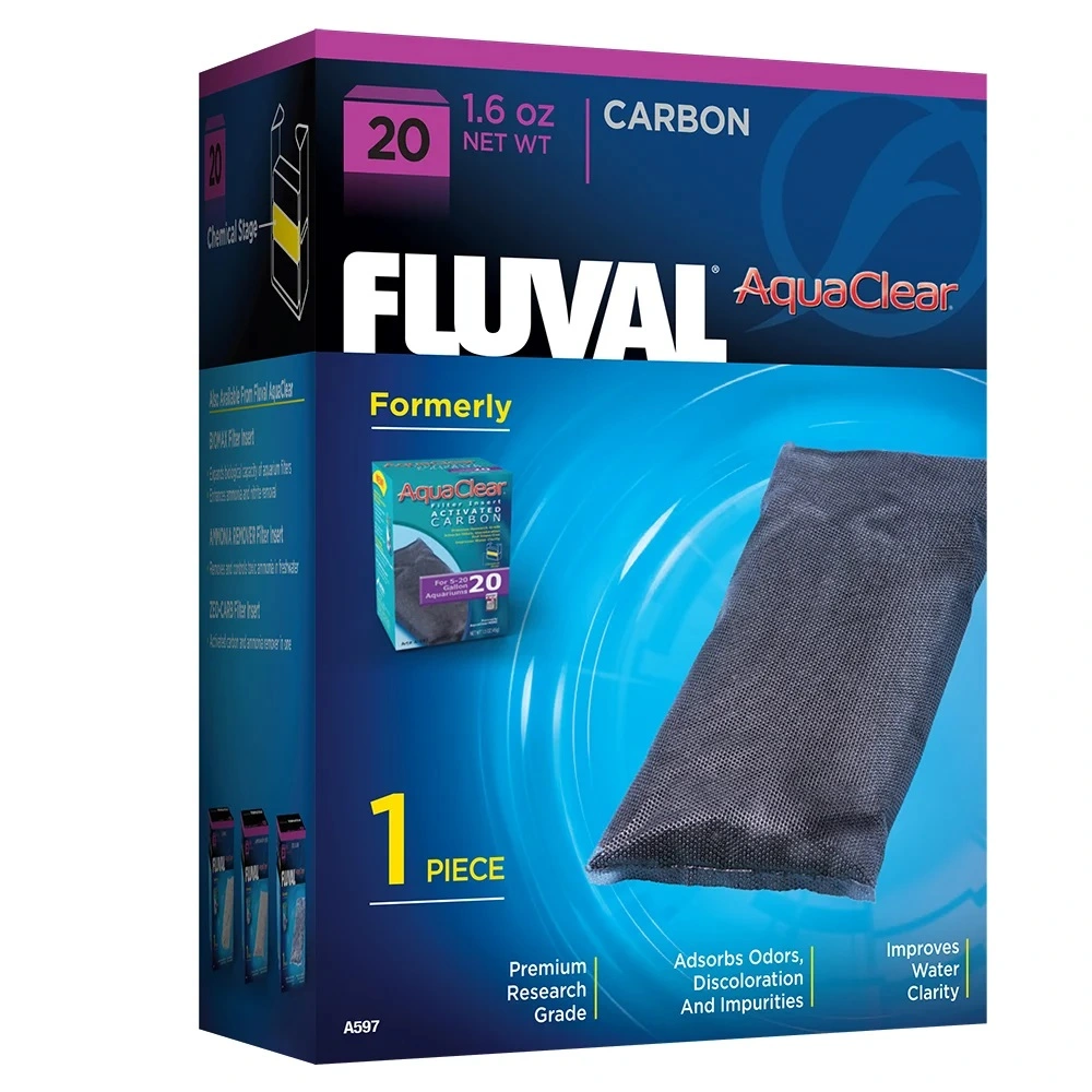 Fluval AquaClear AC 20 og Edge Aktiv kul